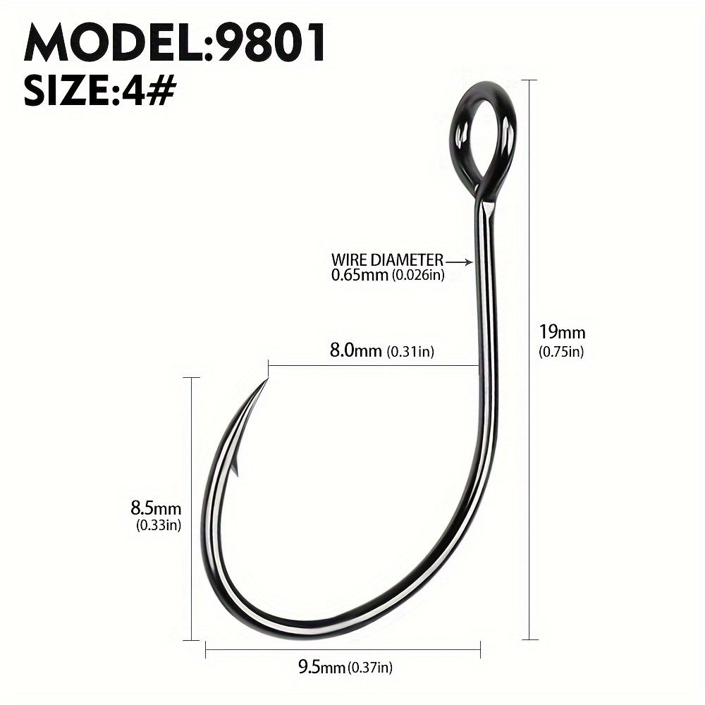10pcs High Strength And Corrosion Resistant Fly Fishing Hooks, Fishing Tackle For Saltwater And Freshwater - High Carbon Steel