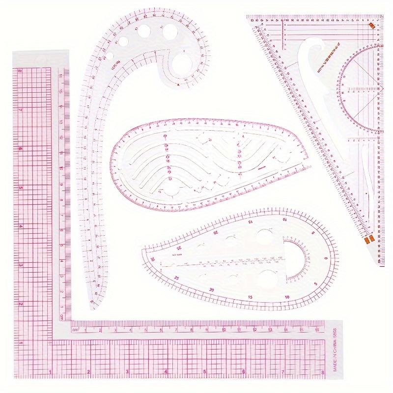 

5-style Ruler Set For Sewing Tools - Sewing Tool With For Dressmaking/clothing /needlework