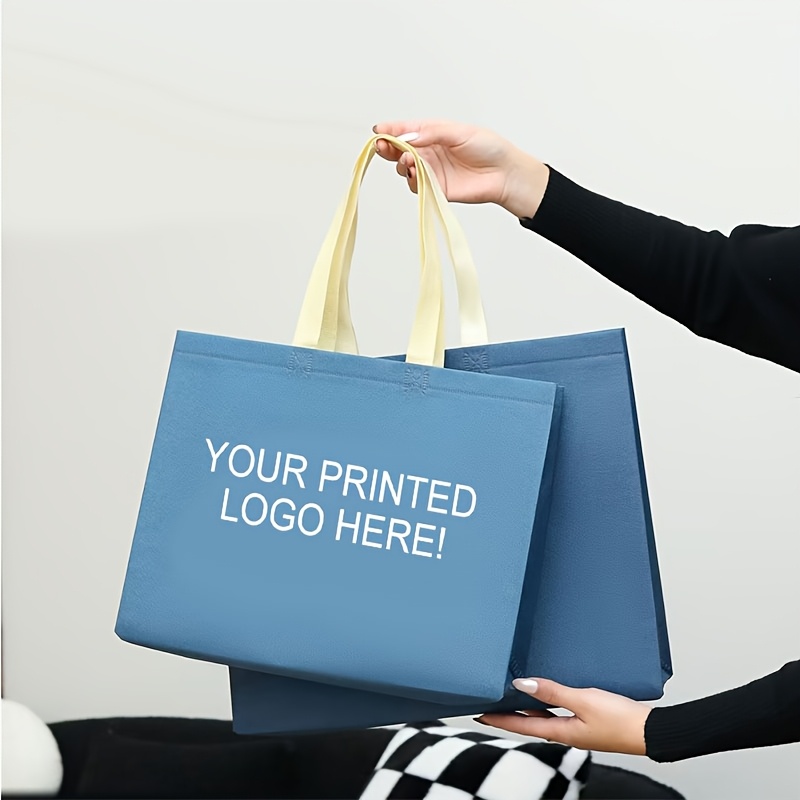 50 Customizable Non-Woven Fabric Gift Bags, Large Capacity