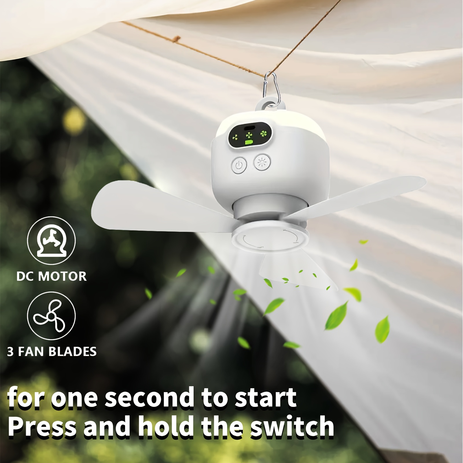 Ventilatore Soffitto Senza Fili con Luce LED 3 CCT, 52cm Telecomando e Timer – Installazione Lampo per Camera, Cucina, Esterno | Leroy Merlin