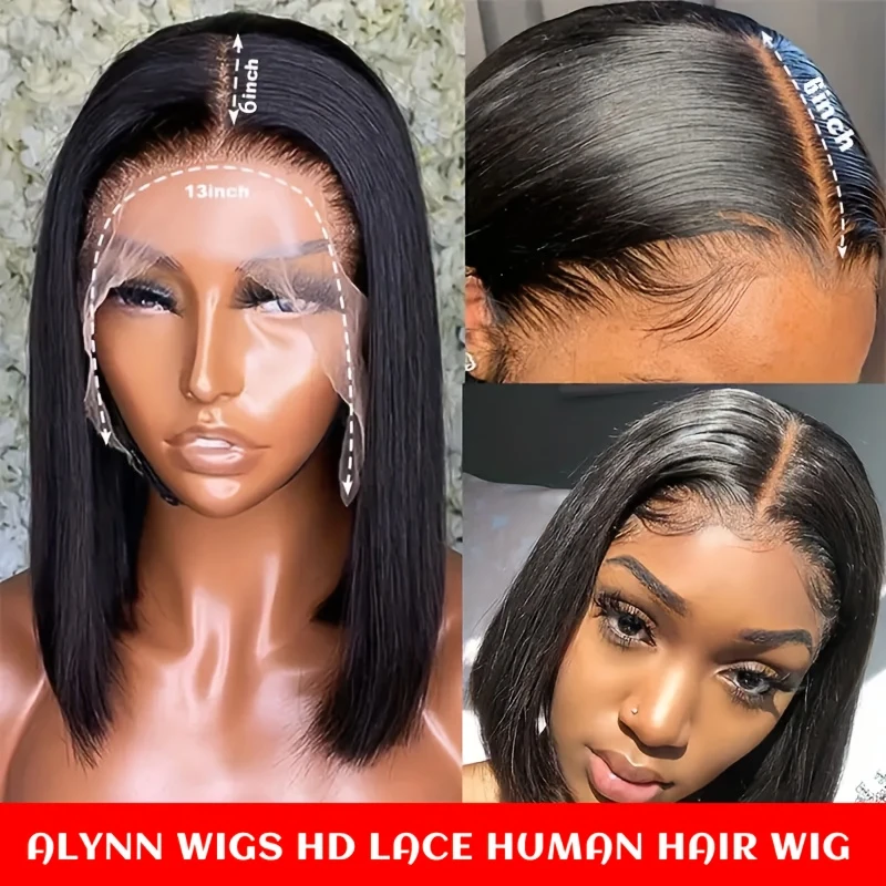 bob wig huamn hair glueless wigs 250 13x6 full straight human hair wigs hd straight lace frontal wig brazilian long bone straight human hair lace front wigs for women 1 human hair wig with baby hair details 6