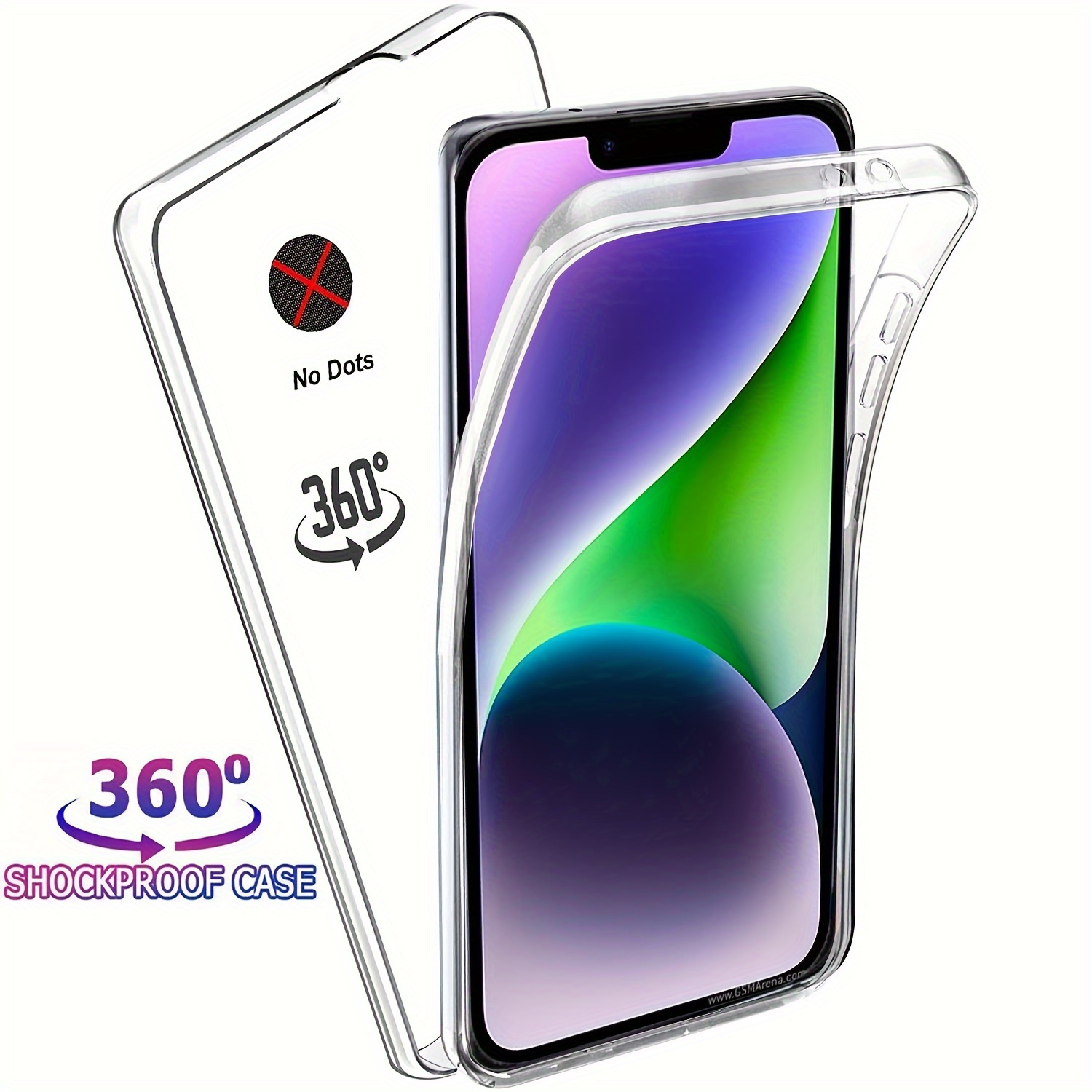 

360° Full Cover Clear Hybrid Pc+tpu Phone Case For Pro Max 12 13 Mini 11 Pro X Xs Max Xr 8 7 14 15 Pro Max 15 Plus Full Body Slim Cover