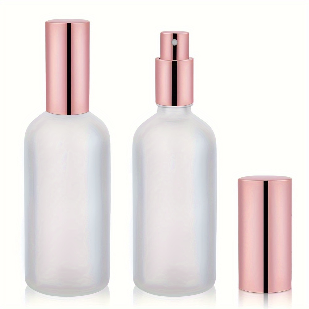 

2pcs Frosted Glass Spray Bottles, 1.7/3.4oz Oil-free Fine Mist Sprayers, Bpa-free Refillable Clear Containers For Essential Oils, Perfumes, Body Sprays With Silver Aluminum Sprayer