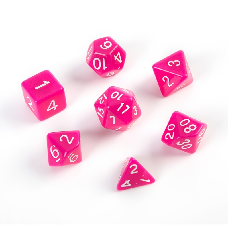 

1 Set Gameland Acrylic Dice Set - Polyhedral Rpg Dice For Tabletop Gaming, Creative , Transparent Candy-colored Design With