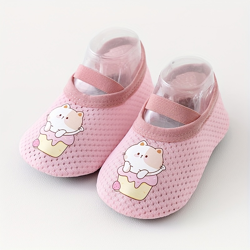 Image of 1 Pairs Baby Girl's Walking Socks, Socks, Soft Bottom Breathable Comfy Indoor Floor Socks, Kids Toddlers Socks For Girls And Boys, Suitable For Spring And Summer