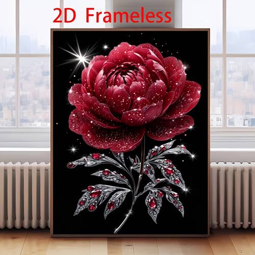 item picture 2d flat 2d flat posters and prints 1pc 2d flat unframed red rose print background with and silver leaf ideal for home decor and holiday gifts decorative frame