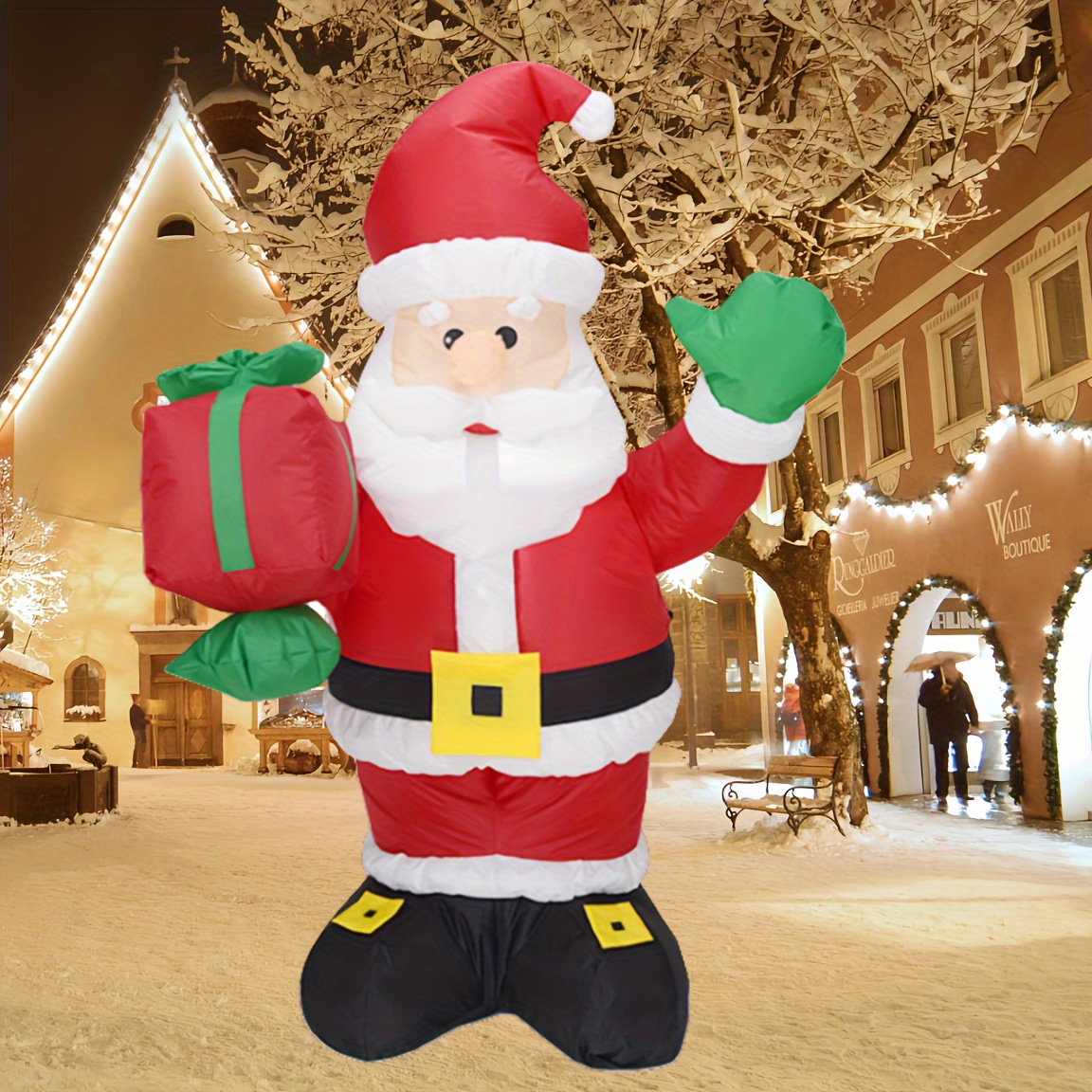 

4.5 Ft Inflatable Santa Claus Christmas Decor Outdoor With Led Light, Quick Air Blown, Yard Inflatables, Christmas Inflatables, Outdoor Christmas Decorations For Yard Garden Lawn Decor