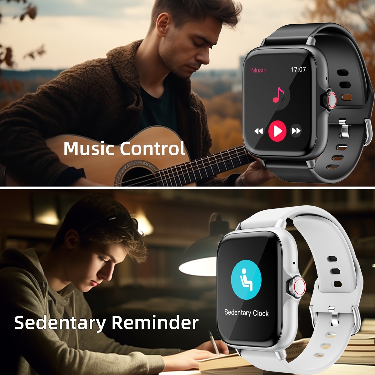 smart watch 1 83 full touch screen activity   with call message functions pedometer multiple sports modes water resistant compatible with ios android devices simple style ideal gift for any occasion details 4