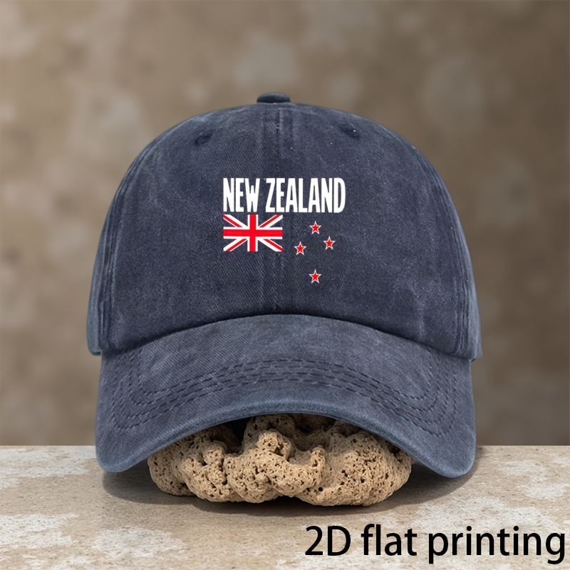 TEMU Adjustable Unisex Baseball Suitable For - New Zealand Flag Print Retro Hat, Lightweight Breathable Suitable For Outdoor, Casual Wear, - Use With