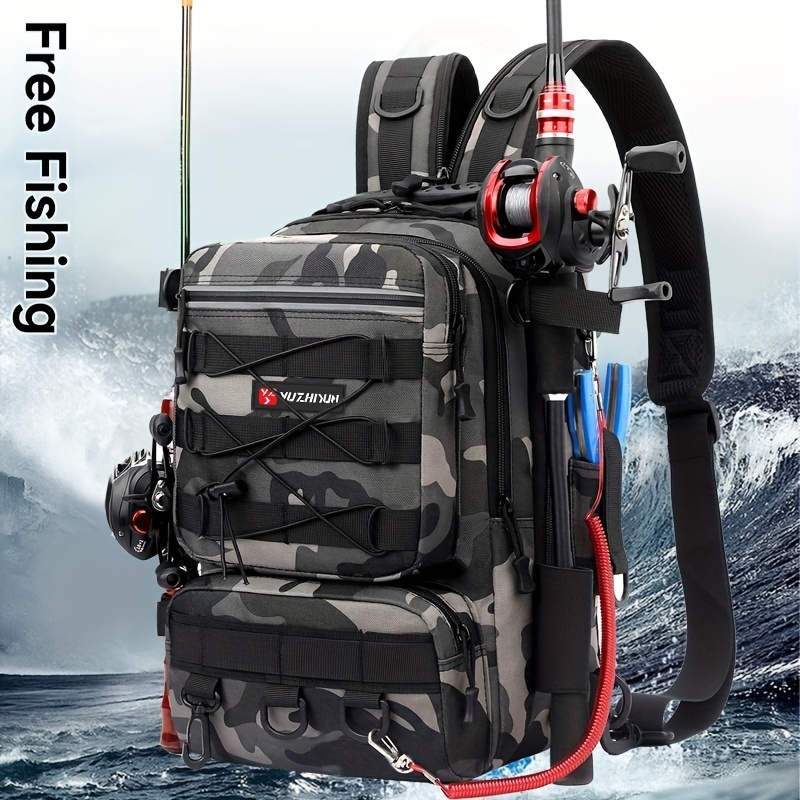 Ultimate Fishing Tackle Backpack Waterproof Rod Holder - Temu Canada