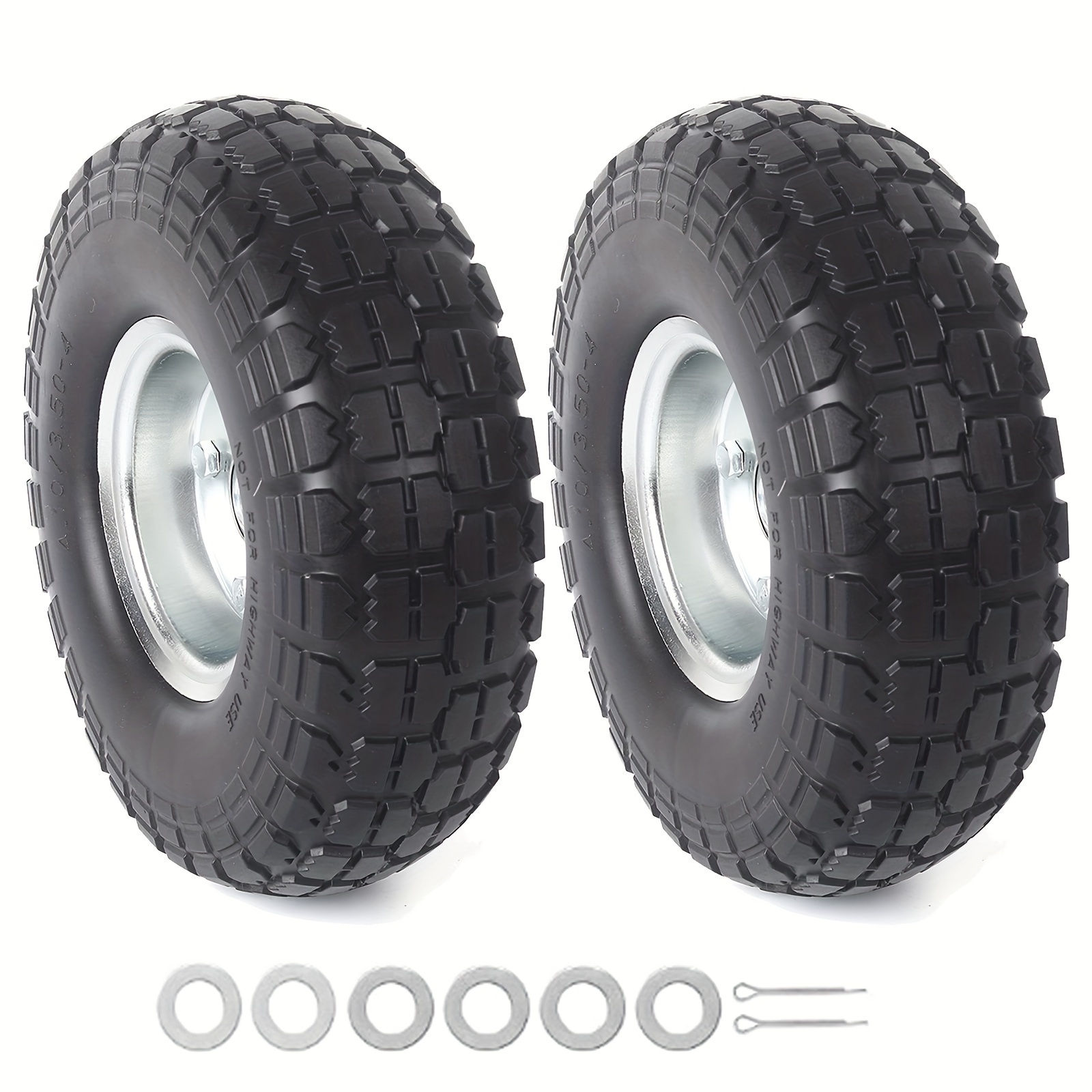 

2pcs 10" Tire - Manual Trucks & , Replacement For 4.10/3.50-4