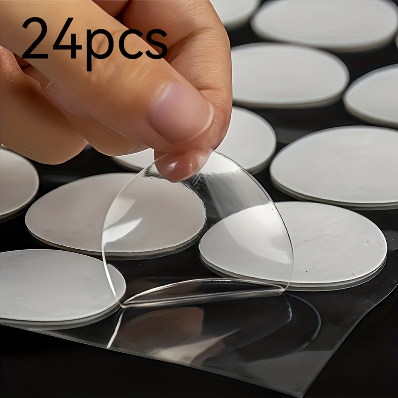 24/48pcs Strong Adhesive Transparent Double Sided Adhesive Sticker - Nano , , 3 Cm Round, No Residue - Suitable For Home And Car Use, Walls, Metal, Glass, Posters And Photo Projects