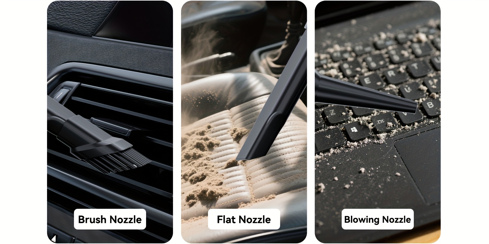 16000Pa Portable Car Vacuum Cleaner, USB Rechargeable with Digital Display and One-Button Dust Dumping Function, Integrated Blowing and Suction Design, Suitable for Cars, Homes, Keyboards, etc