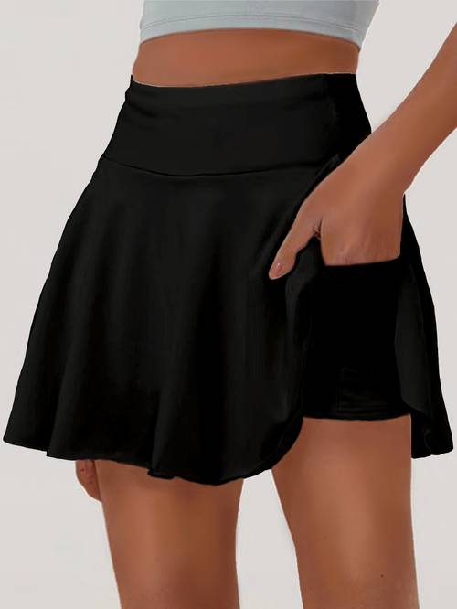 Elegant Women'S Sports Midi Skirt with Pockets, Perfect for Summer Gifts for Wives, Family, And Friends