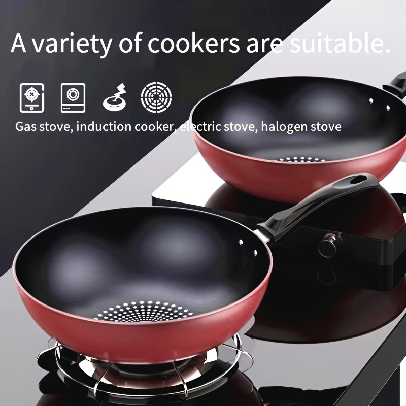 

1pc German Technology Frying Pan, Iron Cookware For Gas Stove And Induction Cooker, Kitchen Pot