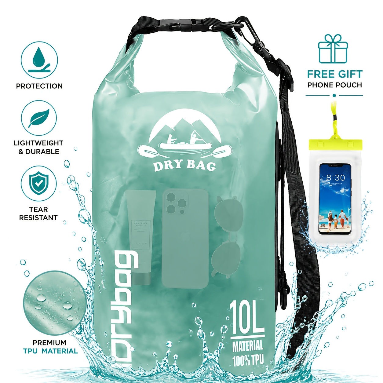 Dry bag + waterproof phone bag