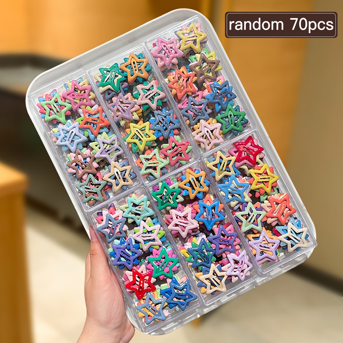 TEMU 70pcs Women's Dopamine Star Hair Clip, Bb Clip, Sweet And , Women's Hair Additions, Y2k Additions. Suitable For Daily Leisure, Campus Life, And