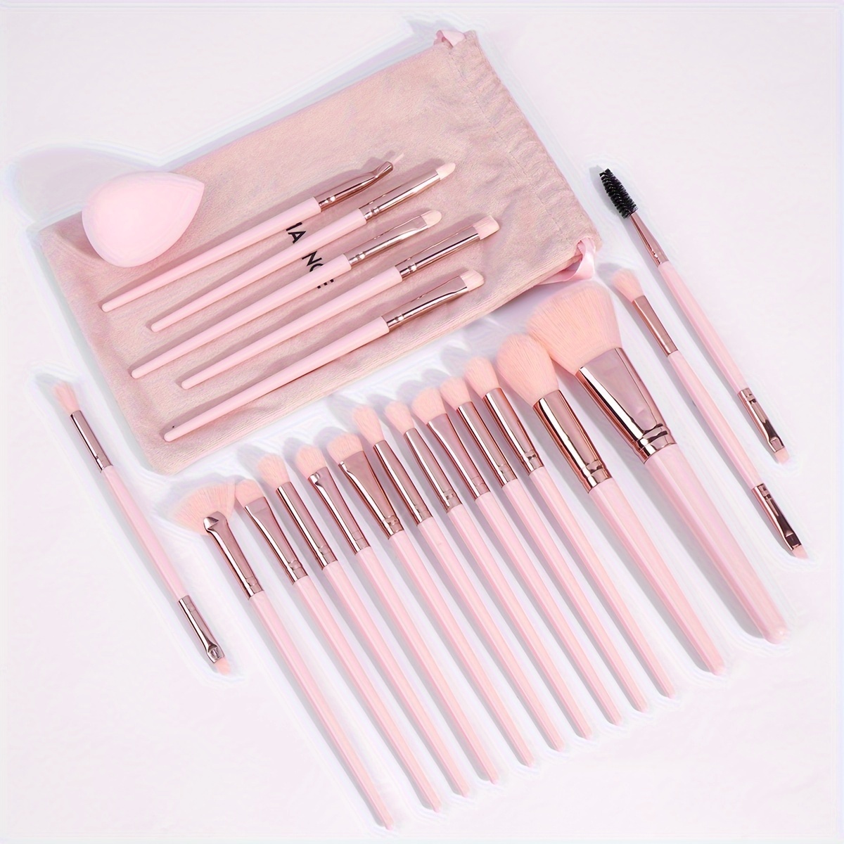 

Maange 22pcs Makeup Set 20pcs Makeup Brush&velvet Bag&drop-shaped , Makeup Tools Soft To Face, Foundation Brush, Brush, Blending Brush, Carrying Makeup Set, Christmas Gift Set, Basic Makeup Tool