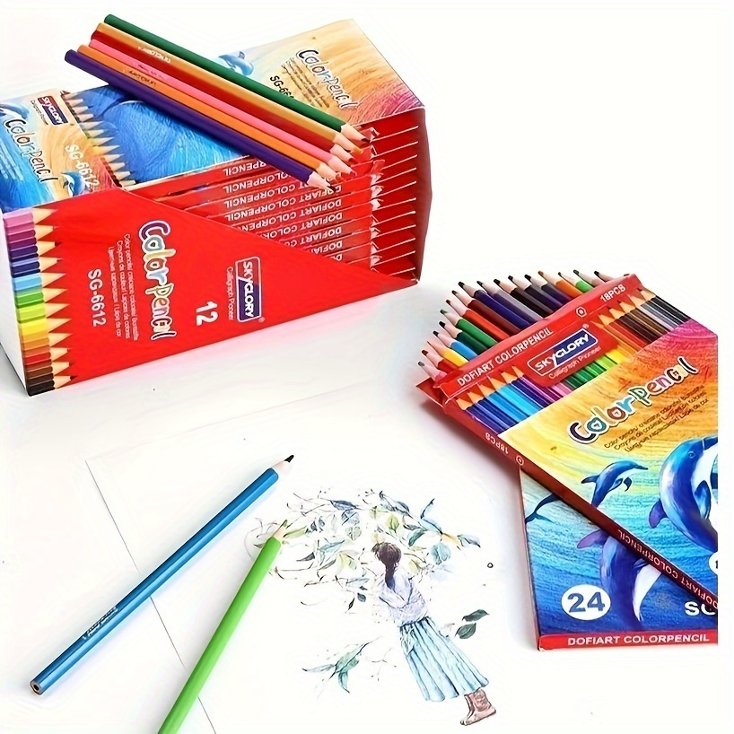 

12/18/24pcs Color Pencil Set, Student Writing, Drawing, Pencil Sketching, Art Supplies, Graffiti Pens, School Office Supplies