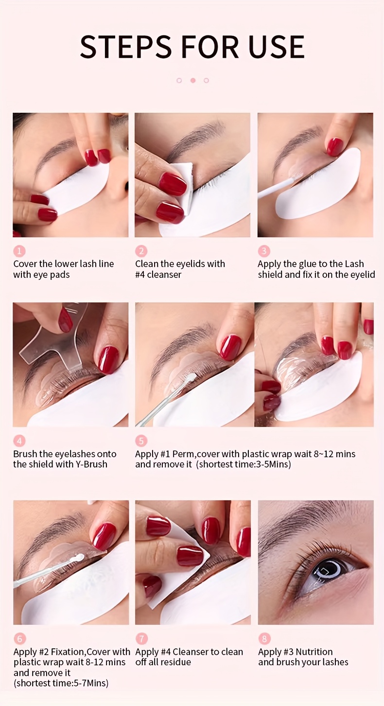   lash lift kit long lasting eyelash   lotion fixation   and cleansing tool for home and salon use details 4