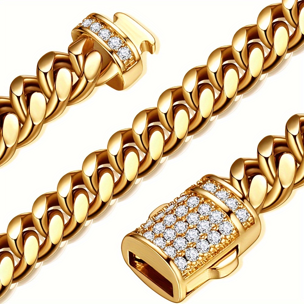 

Miami Cuban Link Chain For Men Stainless Steel 8mm Necklace Chains