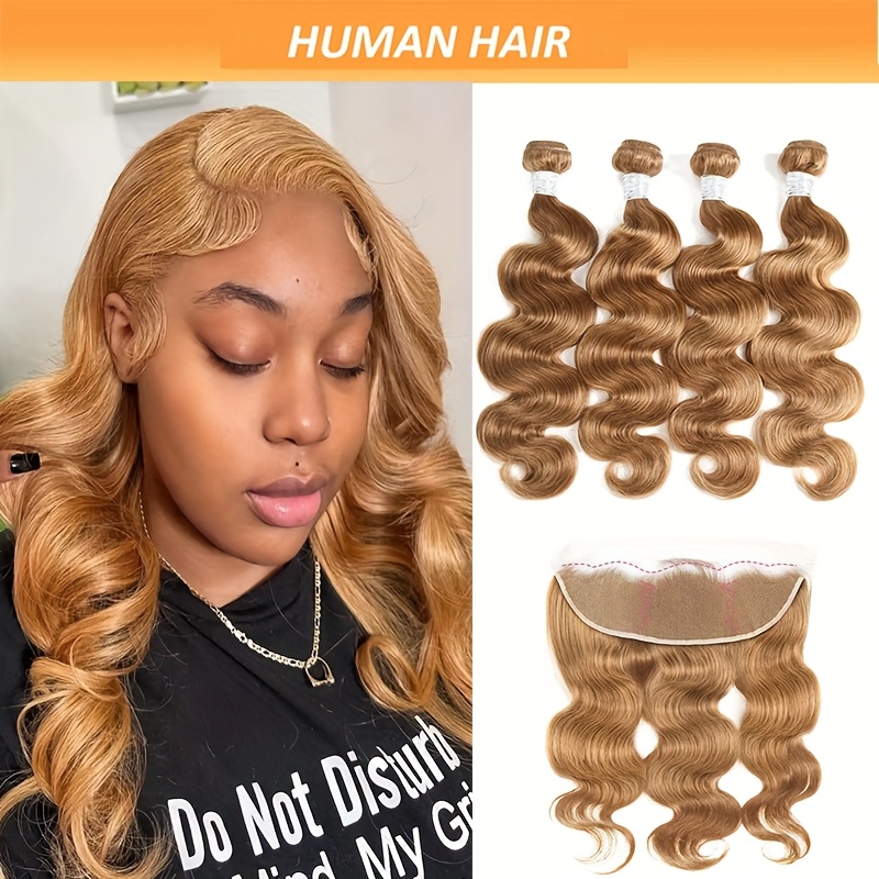 bundles hair honey blonde #27 water wave human hair extensions