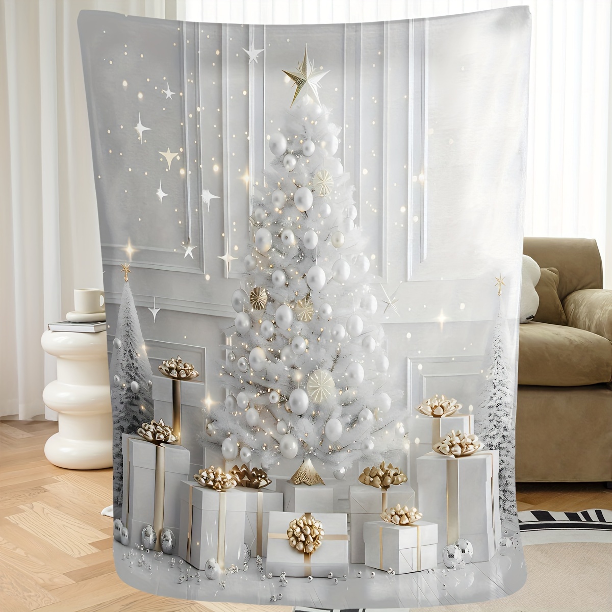 

Blanket Christmas Tree & Snowman - , Polyester For , Bed, , And - For , Christmas Decor