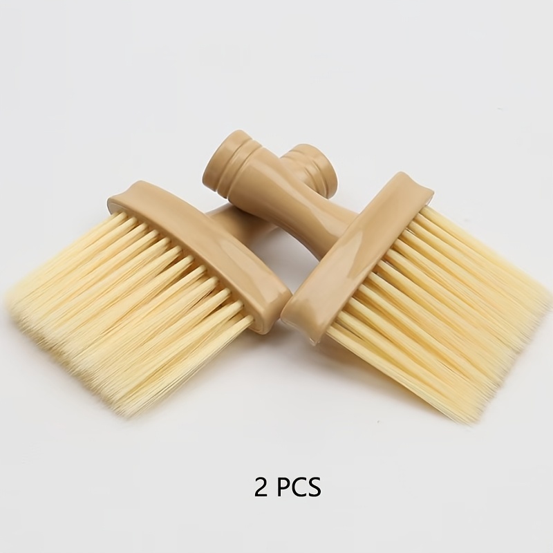 TEMU Set Of 2 Cleaning Brushes, Including A Dust Brush, Hairdressing Brush, Soft Bristle Brush, Keyboard Cleaning Brush, Suitable For Car Interiors,