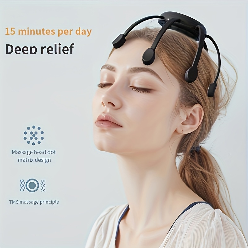 1pc 8 finger head massager 3   usb charging 360 deep scalp massage   travel essential portable wireless   holiday gift relieves stress for long workdays perfect gift for parents or friends