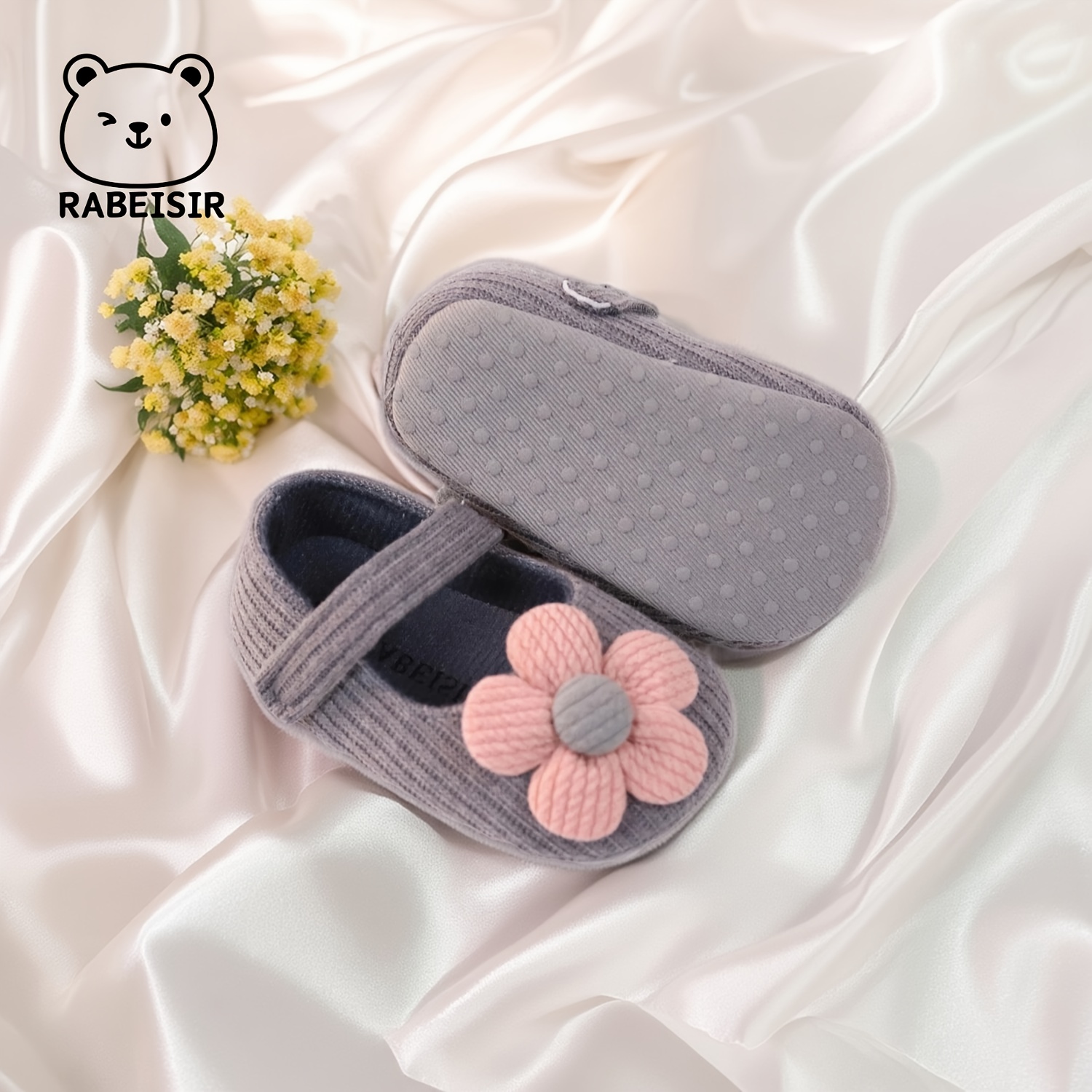 Baby Toddler Shoes, Sun Flower Princess Cloth Step Front Shoes, Lightweight Non-slip, Multicolor Candy Shoes For Daily & Casual Dressing, Spring & Fall
