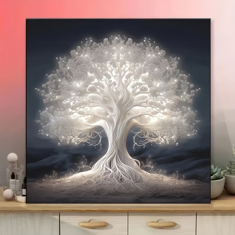 Kit Peinture Diamant 5D – Arbre De Vie Yin Et Yang 30x30 Cm – Loisir Créatif Complet Pour Adultes Et Débutants