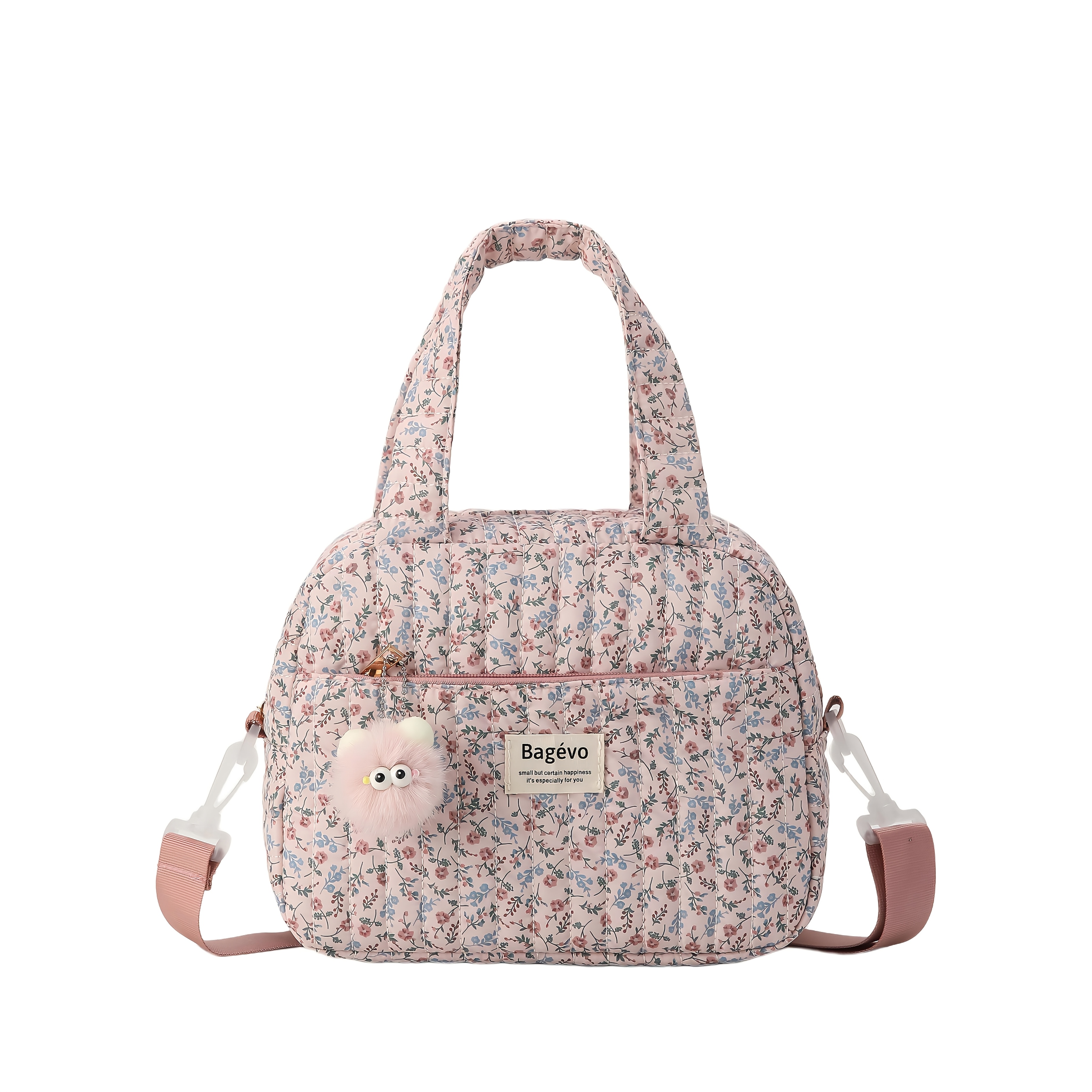 TEMU Nouveau sac de maman portable et à floraux, avec bandoulière amovible, rangement multicouche pour biberons, couches, lingettes et autres