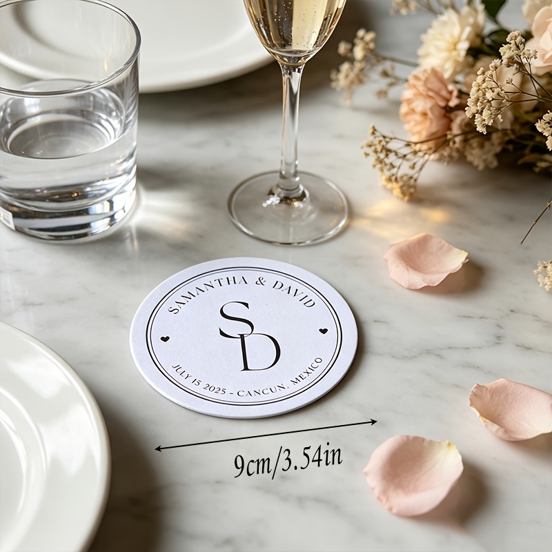 Customized Letter Coasters for Weddings and Events