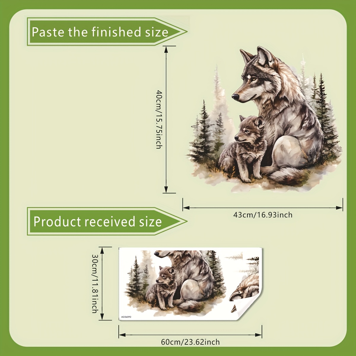 Wall Stickers Featuring Forest Wolves, Removable And Self-adhesive, Perfect For Decorating Living Rooms, Bedrooms, And