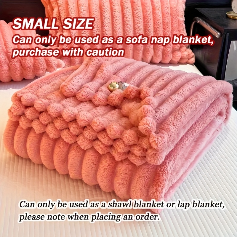 TEMU Extra Large Blanket 108 In * 90 In * 90 In Thickened Blanket Soft And Comfortable Faux Rabbit Hair Reversible Blanket Thermal Fleece Blanket Nap