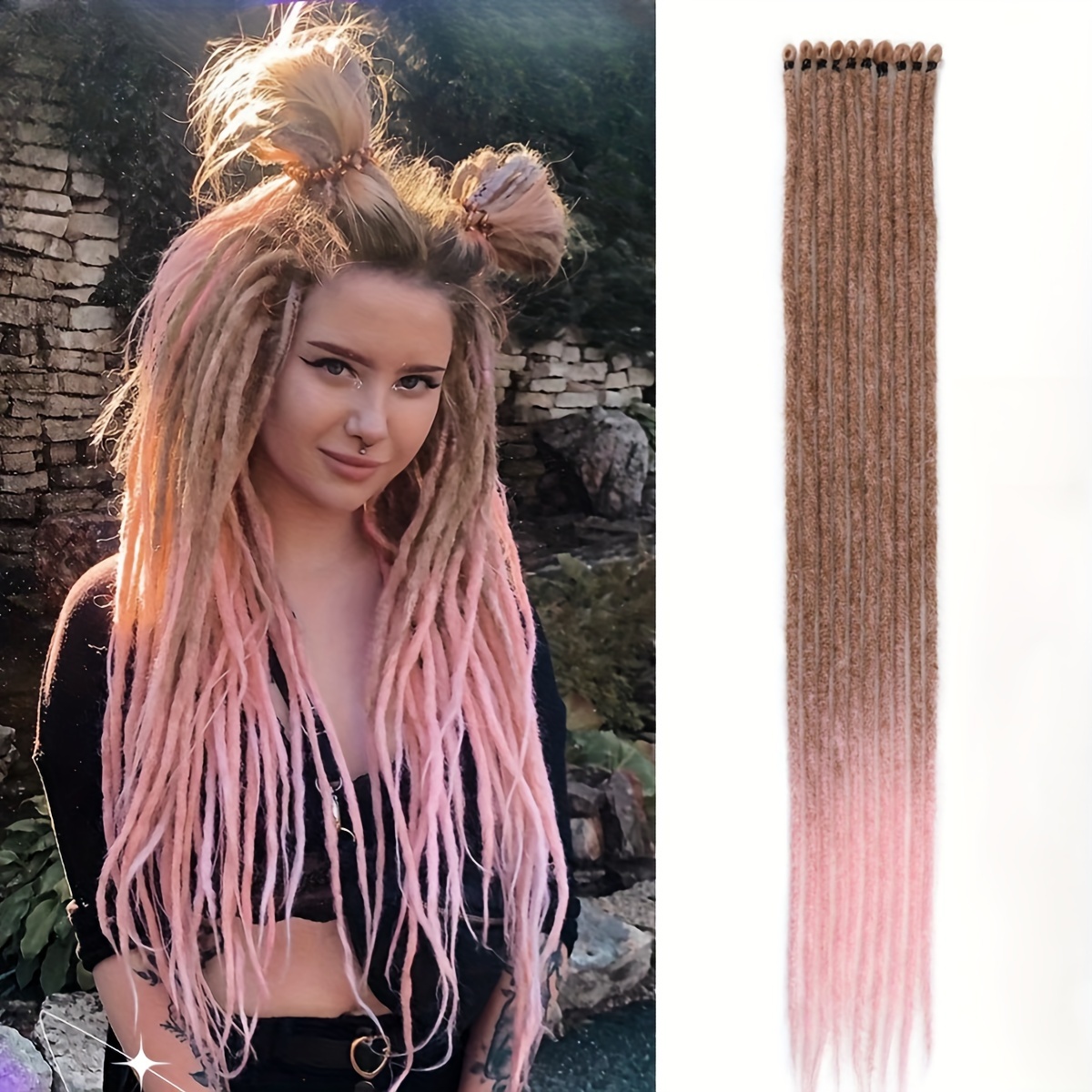 

24 Inch Soft Crochet Dreadlocks Braids 10 /pack Handmade Dreadlocks Hair Extensions Synthetic Faux Braids Punk Hiphop Reggae Braiding Hair For Women Christmas