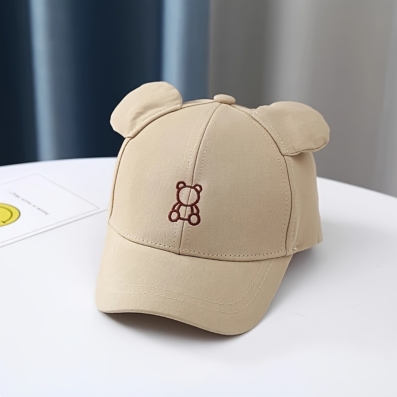 Baby Hat Spring Autumn Boys' Cute Baseball Cap Girls' Sun Hat Infant Hard Brim Hat Suitable For Beach Seaside Outing Suitable For 1-3 Years Old Head 44-50cm