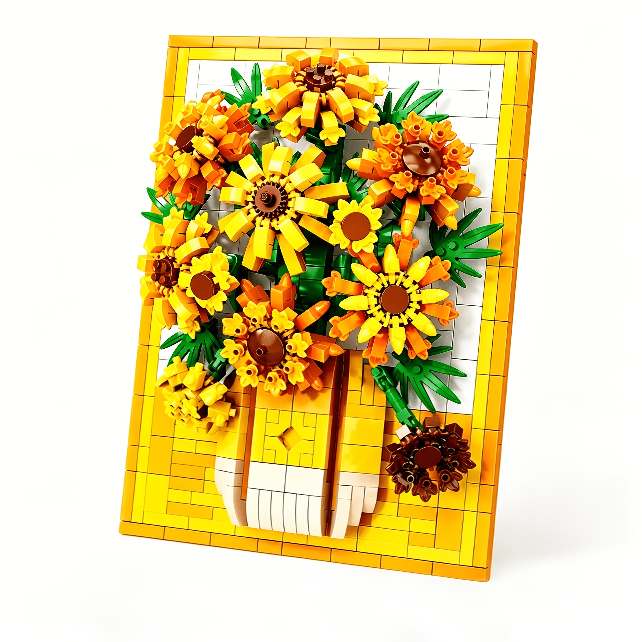 TEMU Eternal Flower 3d Sunflower Assembly Block Model, Realistic Design, Elegant Creation, Stimulating Exploration, , Enhancing Creativity And Brain
