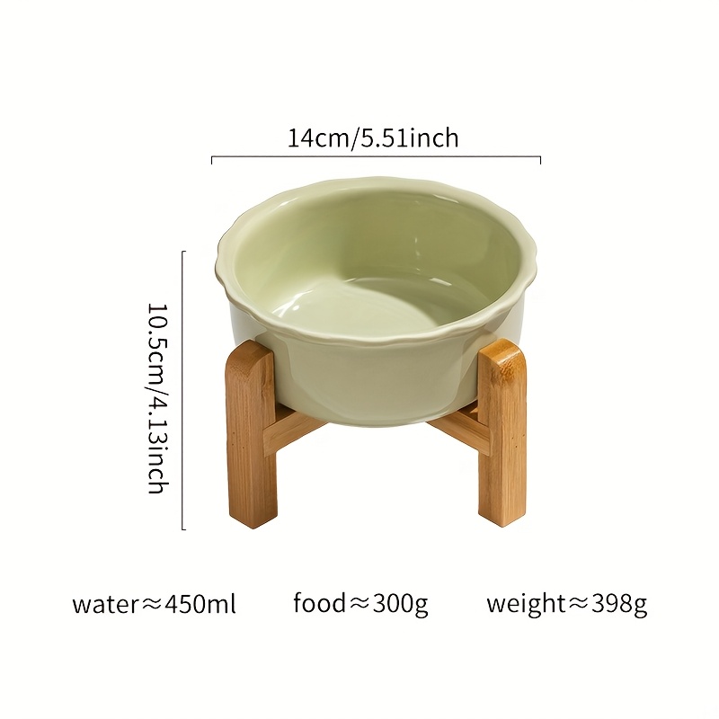TEMU Gamelle pour animal de compagnie en céramique avec support, -renversement, -étouffement, grande capacité pour nourriture et eau pour chiens