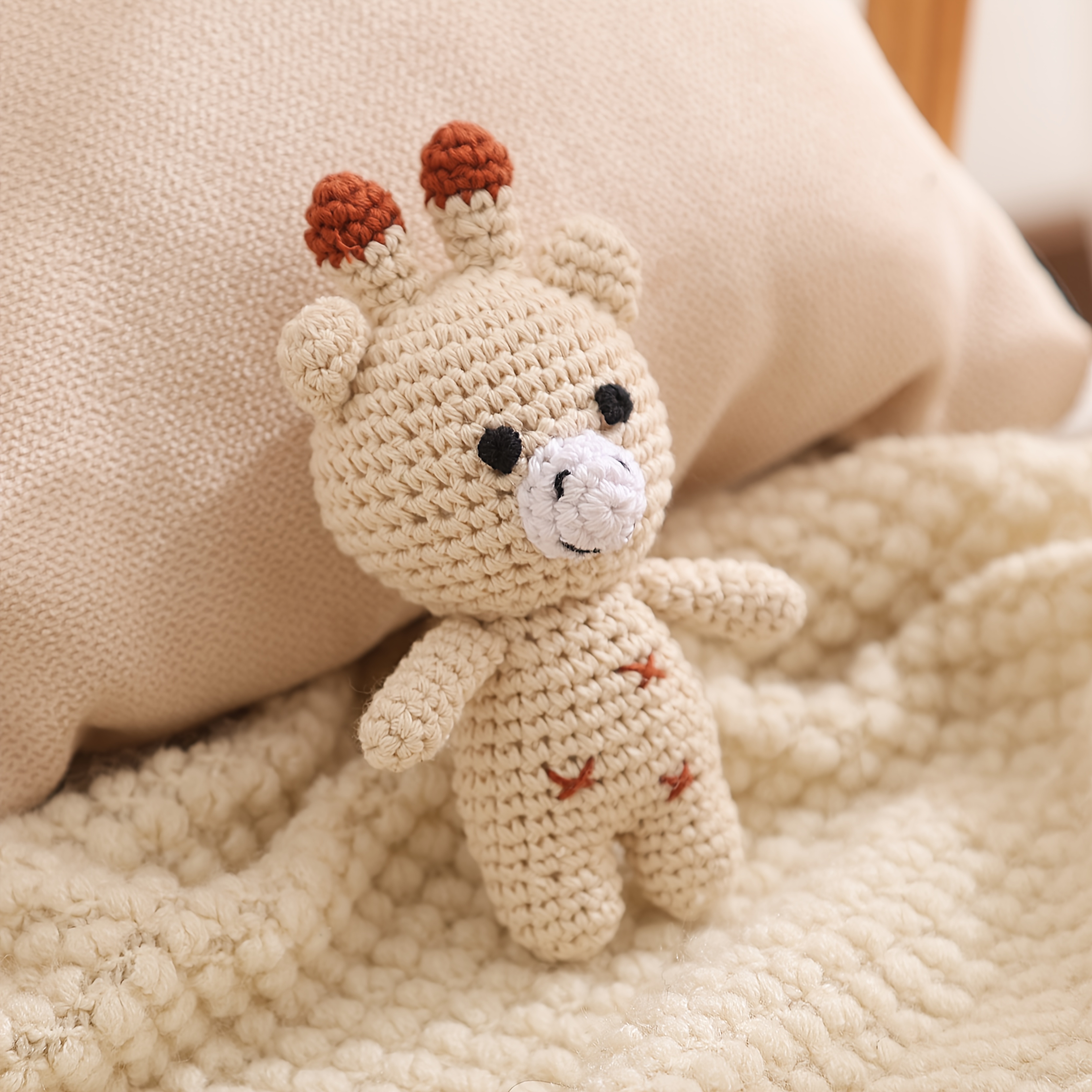 Handmade Baby Rattles, Soft Knitted Toys