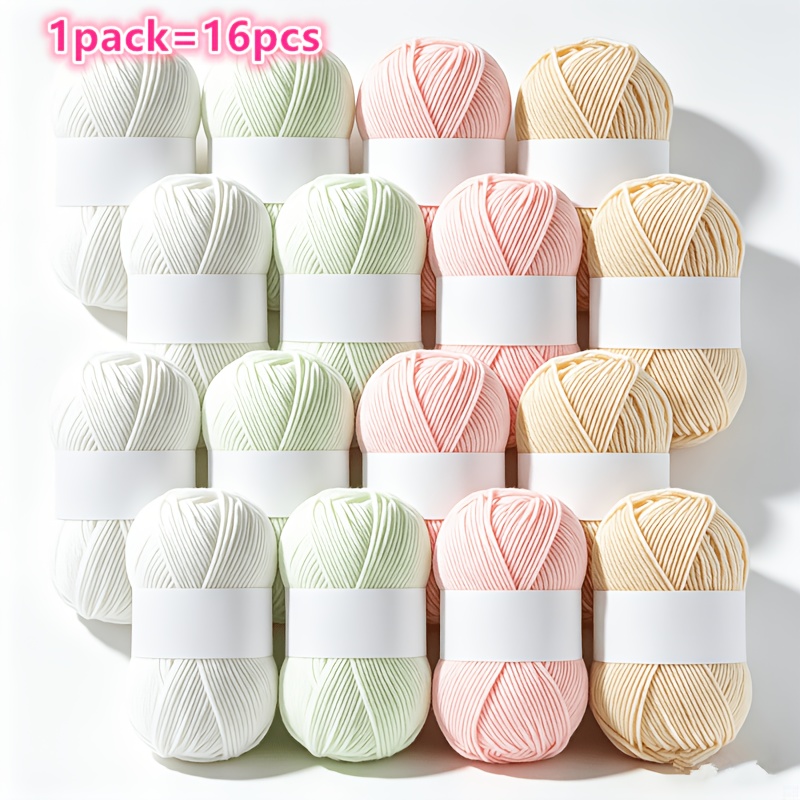 16pcs Luxury Yarn Set | Handcrafted Polyester Yarn For Knitting, Crocheting, Crafts, Blankets, Scarves, Sweaters | , Anti-pilling, Mixed