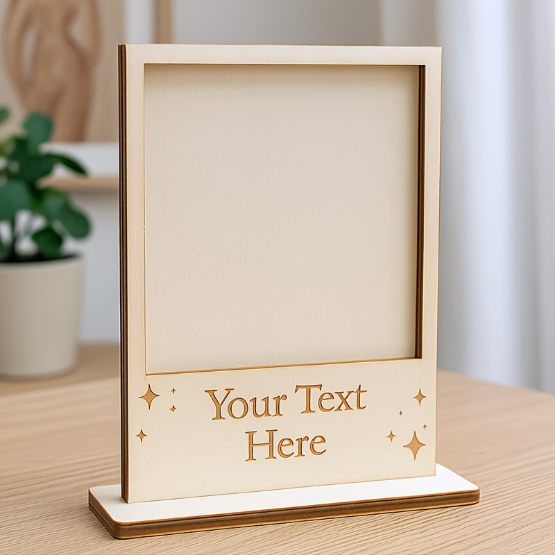 E-shop [Personalisiert] Individueller Foto-Ständer aus Holz – Namens- und Datengravur möglich – Passend für 4x6 Zoll Fotos – Geschenk für
