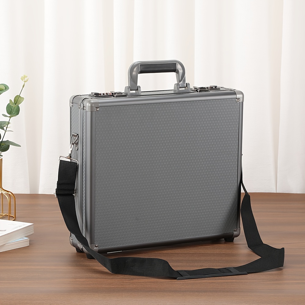 gray aluminum toolbox men attache case hard side men - Temu