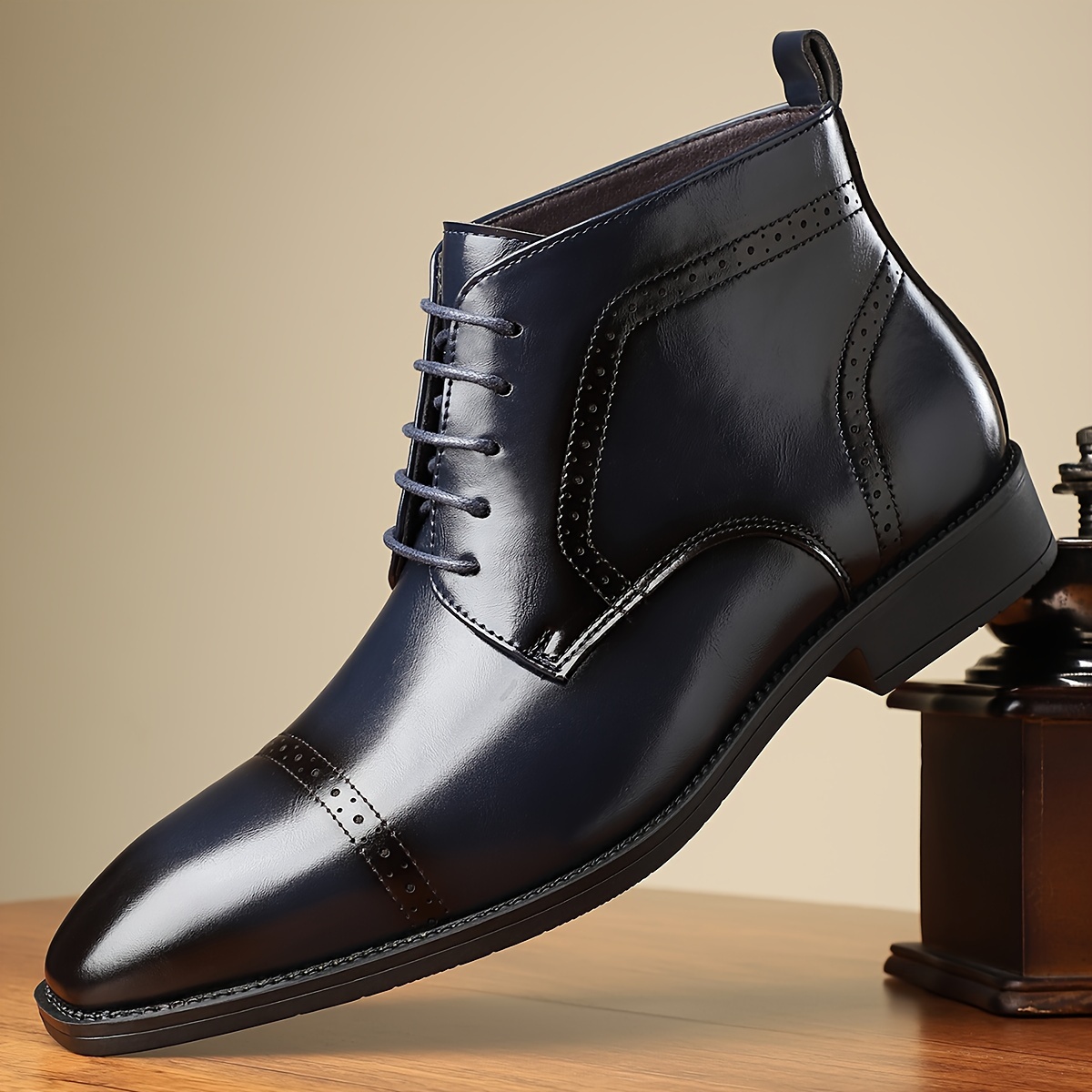 Men's Casual Fashion Ankle Boots - Slip-On, Durable Rubber Sole, Versatile for All Seasons, Leisure Style, Street Style, Fashion Style, Four Seasons