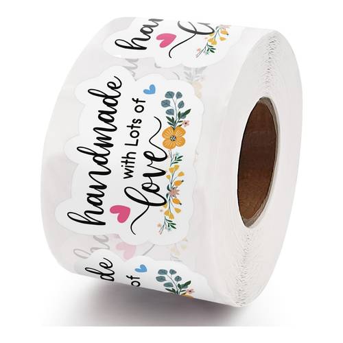 500 adorable handmade heart thank you stickers packaging bags online retailers and mail