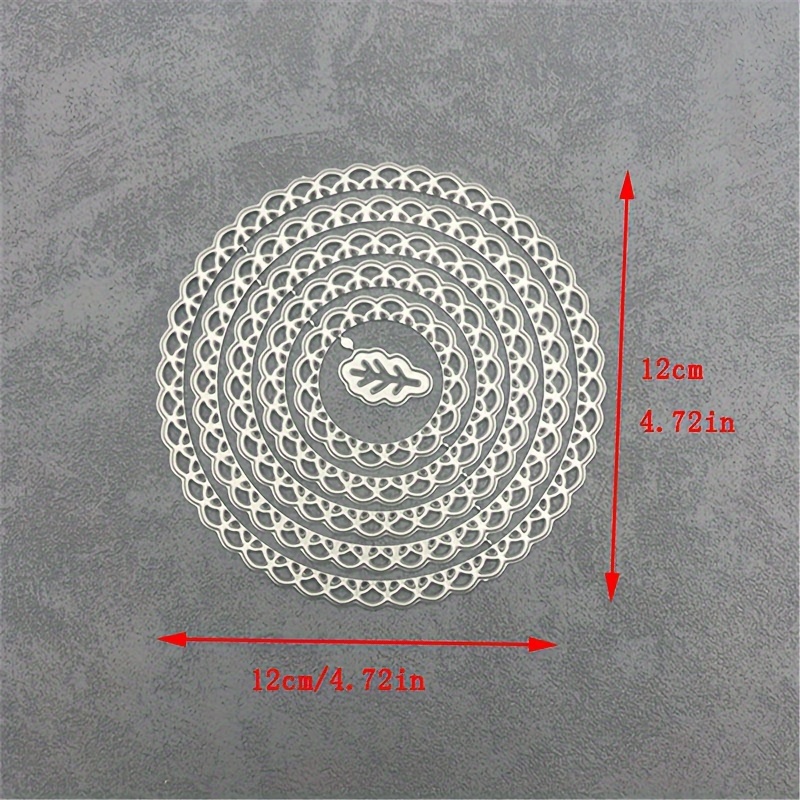 6pcs/set Round Frame Card Mold Metal Cutting Mold Template Diy Decoration Embossing Handmade Template