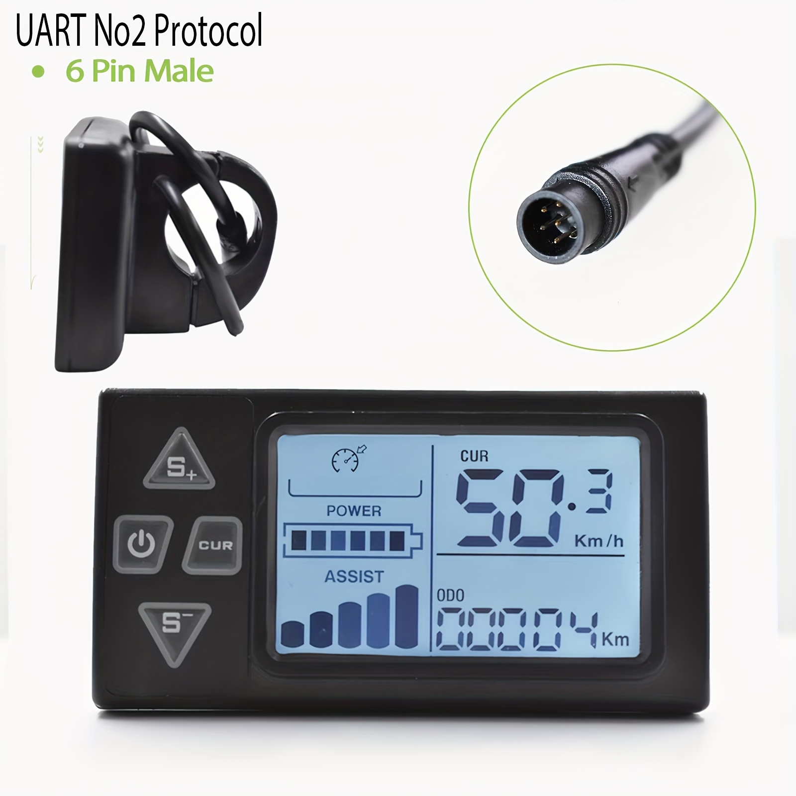 Clyictz S861 Elektrische Fiets Kleurrijke LCD Display Meter IP65Waterdichte 6Pin Mannelijke Verbinding Plug Intelligente Display Elektrische Fiets Gemakkelijk te gebruiken