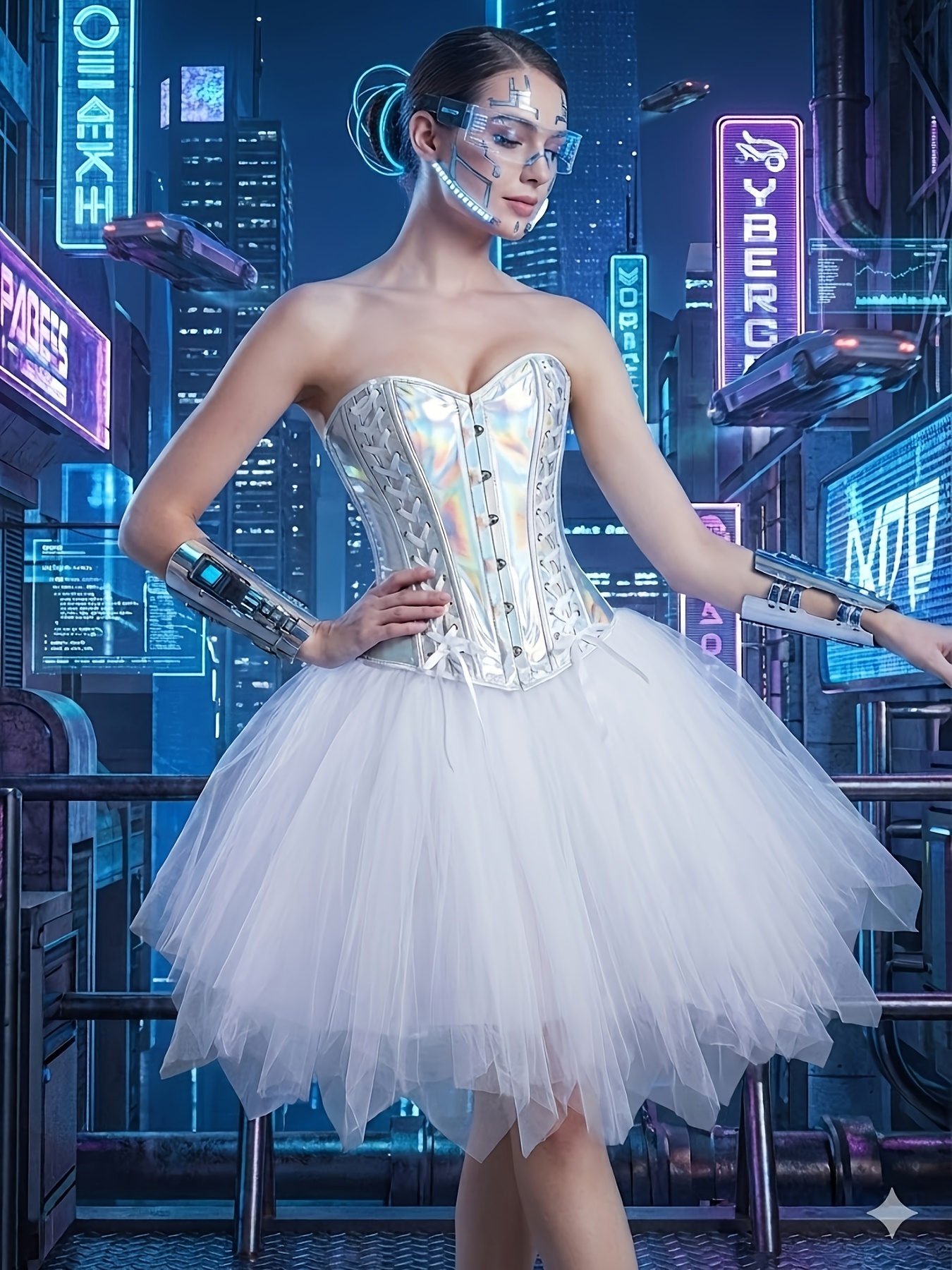 Steampunk PU Corset * Bodysuit And TUTU Skirt, Plus Lily Masquerade Mask  Cyberpunk Halloween Christmas Prom * Set, Carnival, Elegant Party, Role  Playing