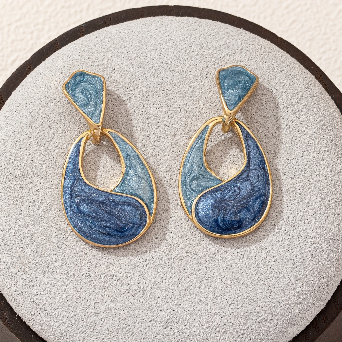 Boho Geometric Drop Earrings Lightweight Resin & Zinc Alloy