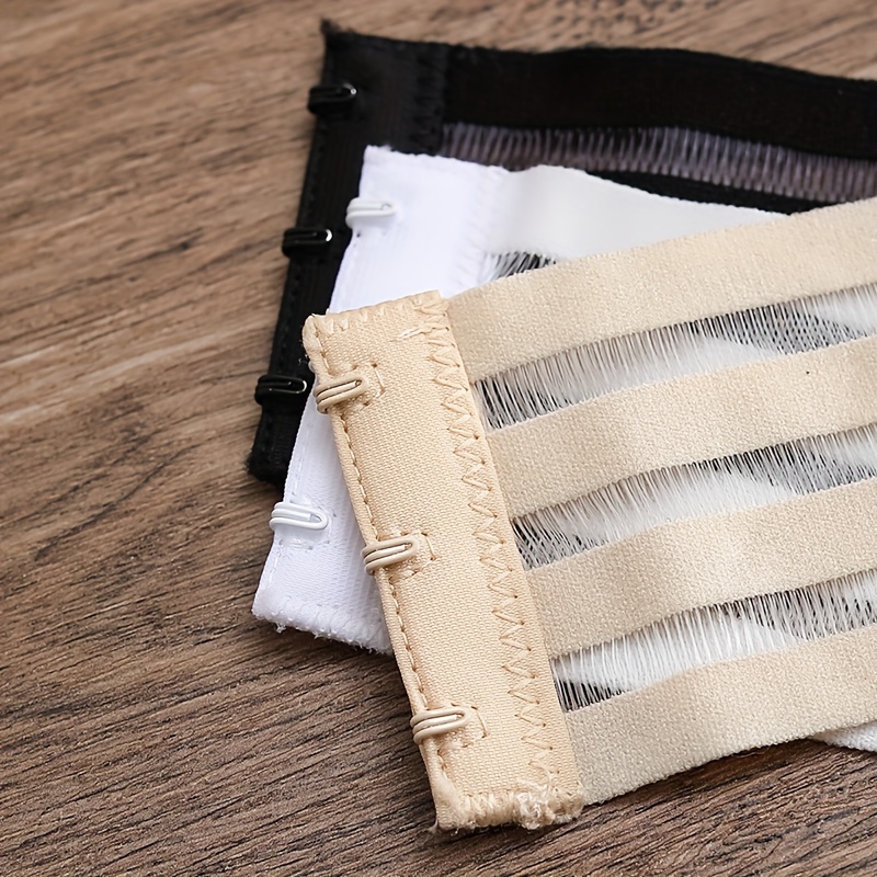 Adjustable Bra Strap Extender with Comfortable Back Hook - Extends Standard Straps by 5.08 cm, Soft Fabric & Durable Metal Clasps for Women's Underwear & Lingerie Accessories, Comfort Enhancement, Flexible Undergarment, Strong Clasps